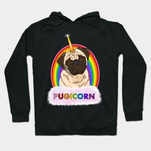 Rainbow Sparkle Pugicorn- upgraded design Hoodie